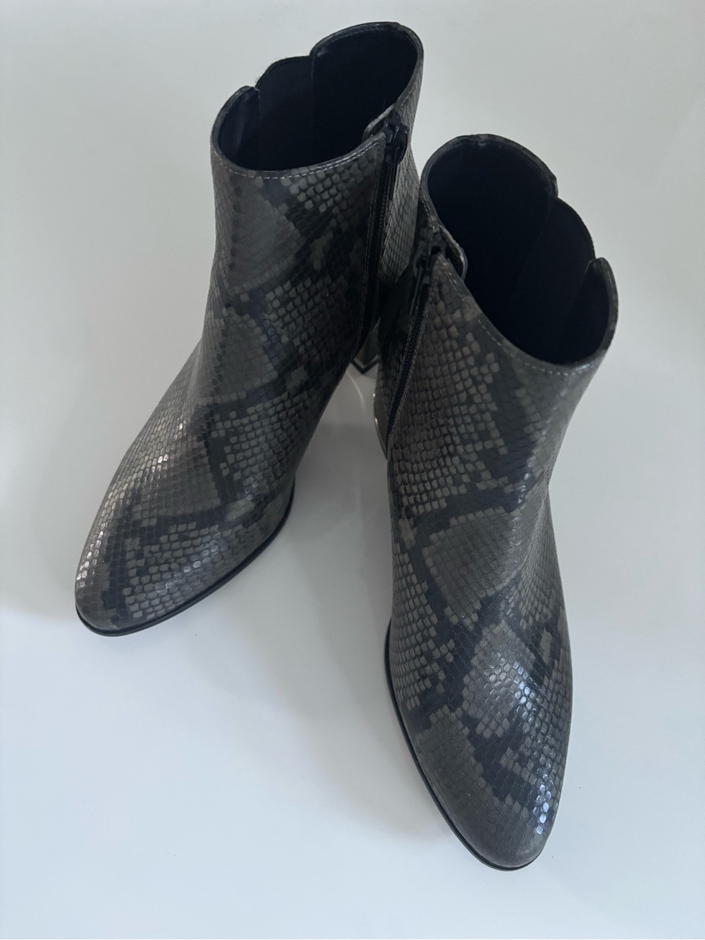 Calvin Klein Snakeskin Booties